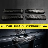 Car Door Armrest Handle Cover Trim Inner Door Handle Cover Stickers for Ford Raptor F150 2015-2020