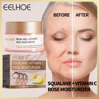 Eelhoe Squalane น้ำมันเอสเซนส์ Vitamin C Rose Moisturizer ต่อต้านริ้วรอยกระชับการฟื้นฟูเซลล์กรดไฮยาลูโรนิกบำรุงผิวเซรั่มซ่อมแซมการฟอกสีฟันทำให้ผิวชุ่มชื่นครีมบำรุง (50กรัม)