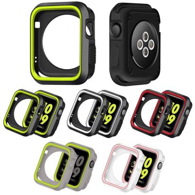 Soft cover For Apple Watch case 44mm 40mm 42mm/38mm protective silicone protector shell Accessories iwatch series 6 5 4 3 SE 2 1