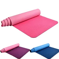 ✕☋❉ Lightweight Anti-Slip Yoga Mat 6mm Eco-friendly Fitness Mat With Carry Strap For Home Workout Travel