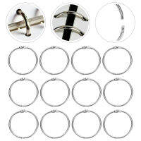 FICUESTORE【New】 20pcs Metal Binder Rings Rings คีย์ฟังก์ชั่นแหวนโลหะ Notepad Rings วงแหวน Leaf Binder Rings