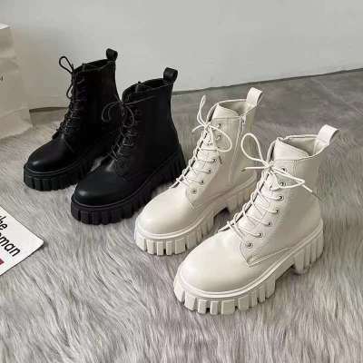 Martin Boots Women S Korean Version Of Fashion Students Korean Version Of All-Match Spring And Autumn Single Boots British Style Women S Short Boots