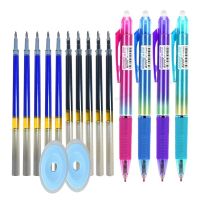 26 Pcs/set 0.5mm Push Erasable Gel Pen Automatic Press Erasable Ballpoint Pen Washable Handle Refills Rods Kawaii Stationery Pens