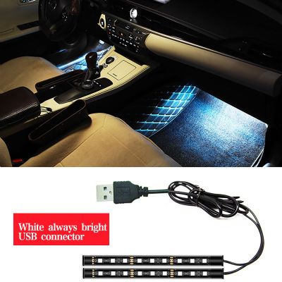 □☊ Best Selling Usb Foot Pad Decor Atmosphere Light Neon Strips Tuto Colorful Light Car Interior Decorative Lamps Strips Wholesale