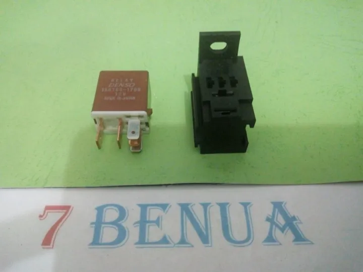 Relay Denso Kaki 5 12V Toyota Dahaitsu Nissan Honda Isuzu Original Japan Plus Rumah Relay