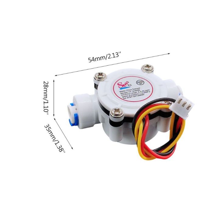 ติดตั้งง่าย2จุดท่อ-pe-water-flow-sensor-hall-flowmeter-ติดตั้งง่าย-g-1-4-fast-connection-interface