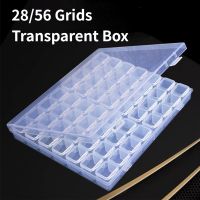 28/56 Grids Transparent Storage Box for DIY Diamond Painting Craft Accessory Organizer Case Plastic Jewelry Beads Storage Box