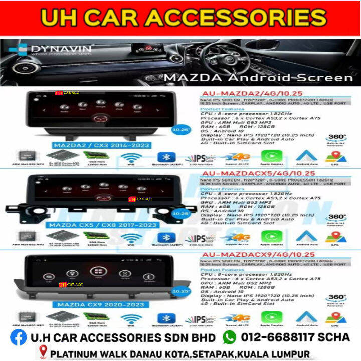 MAZDA 2 3 CX30 CX5 CX8 CX9 10.25INCH DYNAVIN ANDROID PLAYER Lazada