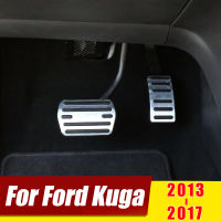 2021Aluminium Car Accelerator Pedal Brake Pedals Pad Cover Case For Ford Kuga Escape 2013 2014 2015 2016 2017 Protection Accessories