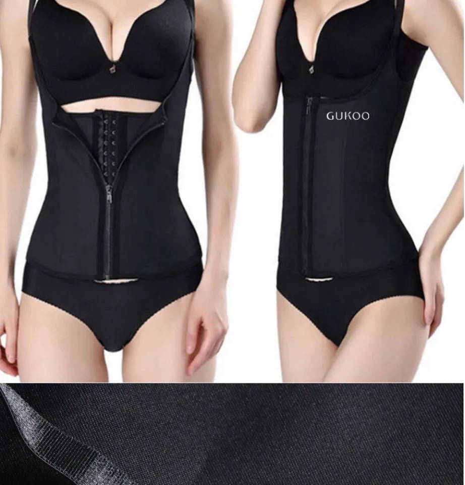 Women Waist Trainer Latex Belt Zipper Body Shape Belly Girdle Corset Slim  Body Sculpting Plus Size Adjustable Shoulder Strap Waist Cincher trainer  slimming Shapewear Bust Rubber Corsets Belts Vest