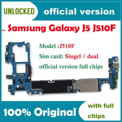 100% ปลดล็อคสำหรับ Galaxy J5เมนบอร์ด J510f สำหรับ Samsung Galaxy J5 J510f เมนบอร์ดการ์ดคู่