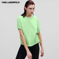 KARL LAGERFELD - DRAWSTRING-SLEEVE T-SHIRT 231W1715 เสื้อยืด