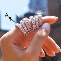 แหวนแหวนแต่งงานแหวนหมั้นเพทายแหวนคริสตัล Vishy Moito เครื่องประดับสำหรับงานปาร์ตี้