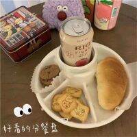 [COD] Ins creative one-person food student fat-reducing split breakfast plate snacks childrens complementary BBQ sharing meal