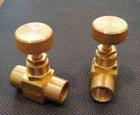 Needle valve Brass Screw 1/4" วาล์วหัวเข็ม ทองเหลือง แบบเกลียว 1/4" (2หุน)