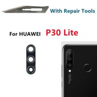 สำหรับ HUAWEI P20 P30 P40 Pro Lite P50 5G P20pro P30pro P40pro ด้านหลังฝาปิดเลนส์กระจกกล้องถ่ายรูปพร้อมสติกเกอร์กาวอะไหล่ทดแทน