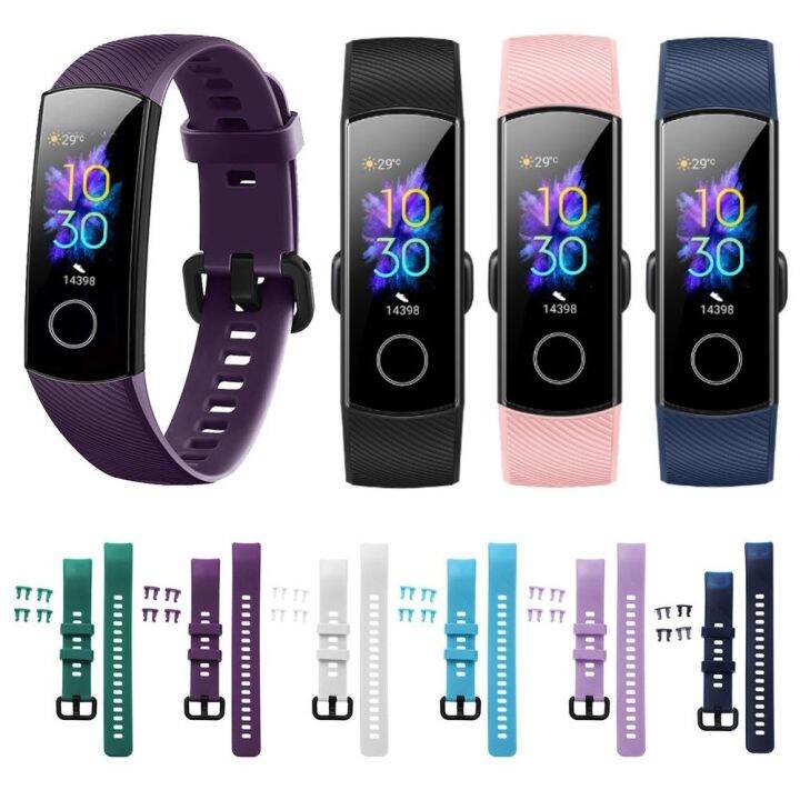 1pc-2022-colorful-silicone-wristbands-watch-band-replacement-strap-smart-watch-bracelet-strap-for-honor-band-5-4