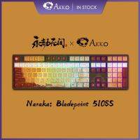 Akko Naraka: Bladepoint 5108S Hot-Swappable แป้นพิมพ์แบบมีสายกับไฟ RGB Backlit,Dye Profile-Sub Keycaps,บอร์ดขนาดเต็มพร้อม Numpad