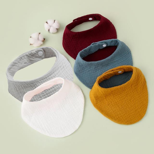 jh-5-pcs-new-feeding-drool-bibs-soft-baby-cotton-accessories-newborn-floral-color-bib
