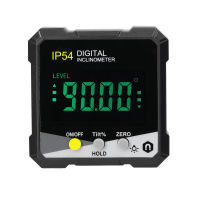 IP54 4*90°Digital Inclinometer LCD Backlight Digital Protractor Slope Meter Digital Angle Ruler Single-side Magnetics Protractor