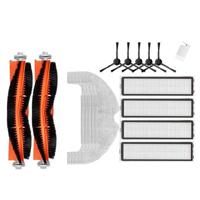 Main Side Brush Filter Mop Cloth and Dust Bag Replacement Kits for Dreame Bot Z10 Pro L10 Plus Robotic Vacuum Cleaner