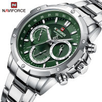 NAVIFORCE ผู้ชายแบรนด์หรูแฟชั่นนาฬิกาสแตนเลสวงผู้ชายทหารกันน้ำ QuartzWatch