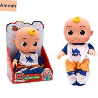 AMEAH โมเดลตุ๊กตาขยับแขนขาได้สำหรับเด็ก,หุ่นของเล่นน่ารัก20ซม. สำหรับเด็กมีเพลง Cocomelon Baby ตุ๊กตา JJ Cocomelon