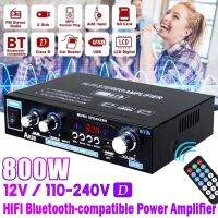 AK35 800W เครื่องขยายเสียงบ้าน2ช่องบลูทูธ5.0รอบทิศทาง USB FM สเตอริโอเครื่องขยายเสียงดิจิทัล HIFI รีโมทคอนโทรลมินิ