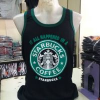 เสื้อกล้ามไทยแลนด์ เสื้อกล้ามสกรีนลาย STARBUCKS ผ้าcotton100%