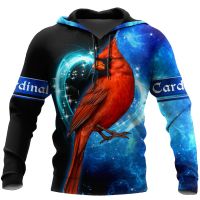 Xzx180305 newest 3D print cardinal birds gift art full Harajuku streetwear casual unique Unisex hoodies / Sweatshirt / zipper Ops