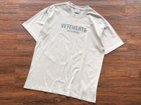 ใหม่แฟชั่น Vetements Limited Edition เสื้อยืดผู้ชายผู้หญิง1:1ที่มีคุณภาพที่ดีที่สุด Tee ที่เรียบง่าย VTM แขนสั้น