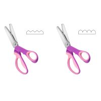 สแตนเลส Pinking Shears Comfort Grip Handled Professional ผ้าหัตถกรรม Dressmaking Zig Cut กรรไกรเย็บ