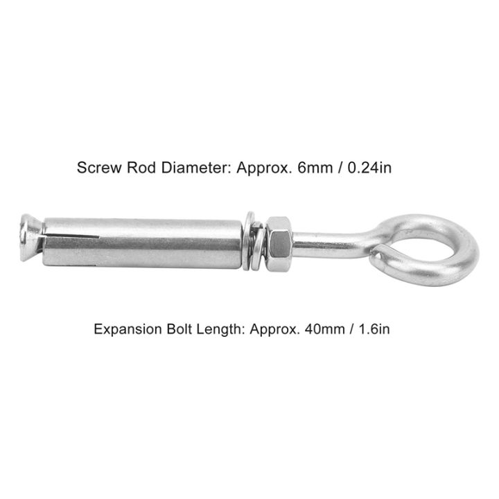 10-pcs-m6x40mm-expansion-bolt-anchor-bolt-304-stainless-steel-ring-lifting-anchor-eye-bolt-expansion-eyebolt