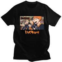 【Fashion】 Haikyuu Karasuno Volleyball T-Shirt Men Short Sleeved Kuroo Manga Shoyo Hakyuu T Shirt Harajuku Large แฟชั่นแขนสั้นผ้าฝ้าย