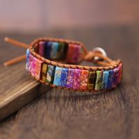 Multicolor Bracelet Boho Natural Stone Wrap Bracelet Chakra Bracelet Dropshipping Single Leather Wrap Bracelet Power Jewelry