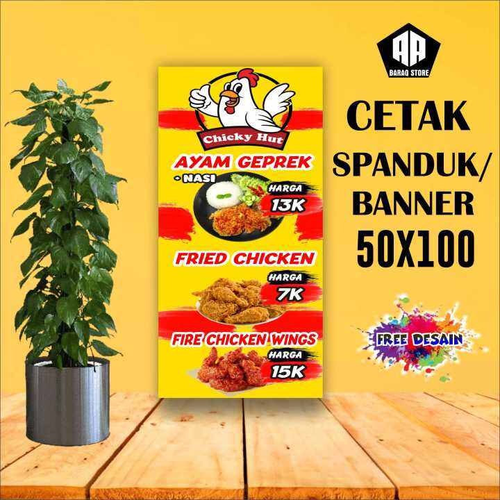 CETAK SPANDUK / CETAK BANNER UNTUK PROMOSI DAGANG UKURAN 100 X 50 CM ...