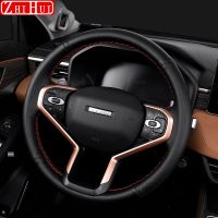 Car Styling Hand-sewn Non-Slip Leather Steering Wheel Cover For Great Wall Haval Hover Jolion 2022 2021 Car Interior Accessories Steering Wheels Acces