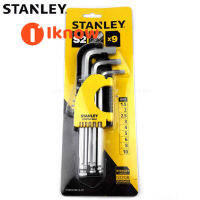 ฉันรู้จัก Stanley 9ชิ้นประแจหัวอัลเลนบอลยาวเมตริกชุดประแจหกเหลี่ยมด้านใน STMT94162-8-23