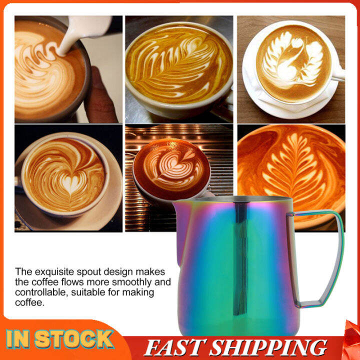 Upgraded Colorful Thicken Stainless Steel Coffee Milk Frothing Cup