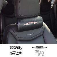 {Automobile accessories} ไฟเบอร์พนักพิงศีรษะคาร์บอนหมอนรองรับคอที่นั่งในรถสำหรับ Mini Cooper S Convertryman Clubamn JCW F54 F55 F56 F60 R55