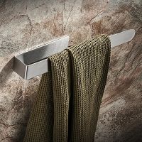 Simple Nordic bathroom toilet brushed 304 stainless steel towel rack towel hanging single rod towel bar