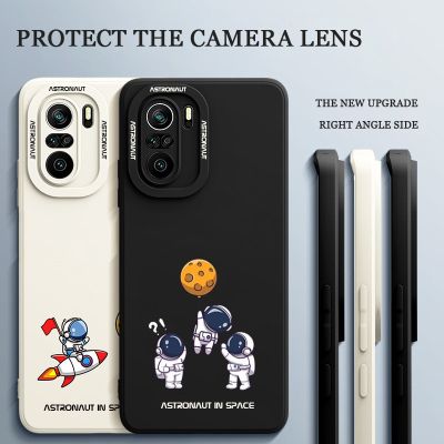 「Enjoy electronic」 For Capa Funda Xiomi Xiaomi Poco F3 M3 Pro F 3 PocoF3 Case Cover Cute Space Astronaut Protector Soft Black Phone Cases Celular