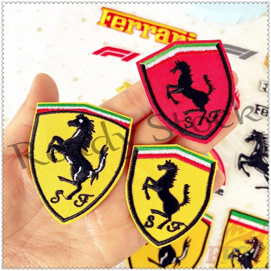 FERRARI Motor Logo Sew on Iron on Patch Badge Embroidered Appliques For  Clothes