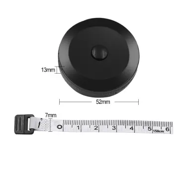 Cloth Tape Measure for Body 1.5m 60 Inch Metric Measuring Tape for Sewing  Black