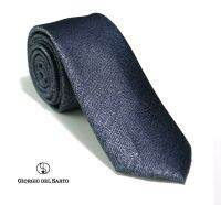 Giorgio Del Sarto Necktie Size Slim Grey with Fabric Texture เนคไทสีเทาลายพื้นมีเท็กเจอร์