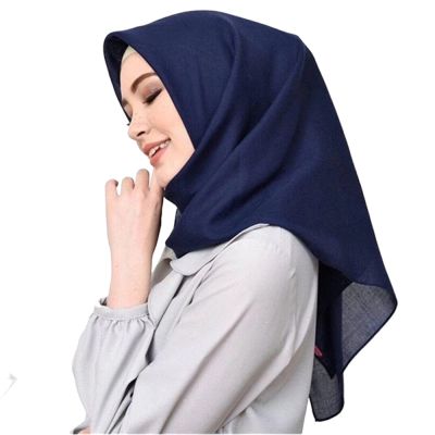 【YF】 Solid Color Viscose Square Scarf Women Muslim Hijab Soft Shawl Wrap Female Hair Band Headkerchief 110x110cm Echarpe Turban