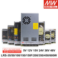 Mean Well LRS-355075100150200350450600W 5V 12V 15V 24V 36V 48V เอาต์พุตเดี่ยว Switching Power Supply Meanwell LED Driver