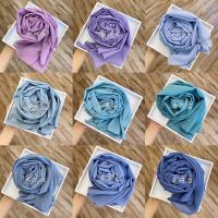 《Miki Xinyuan》 Shampoowrap ผ้าคลุมไหล่ยาวสีทึบ HeadbandUnderscarf Dropshipping