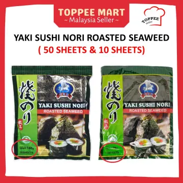 Best of Thailand Organic Sushi Nori Seaweed Sheets 50 Full Nori Sheets