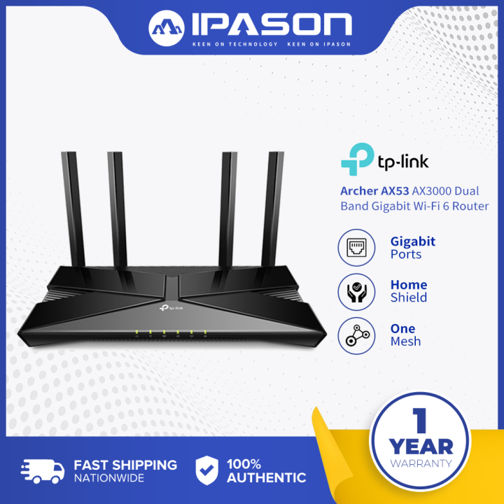 TPLink Archer AX53 AX3000 Dual Band Gigabit WiFi 6 Router Lazada PH